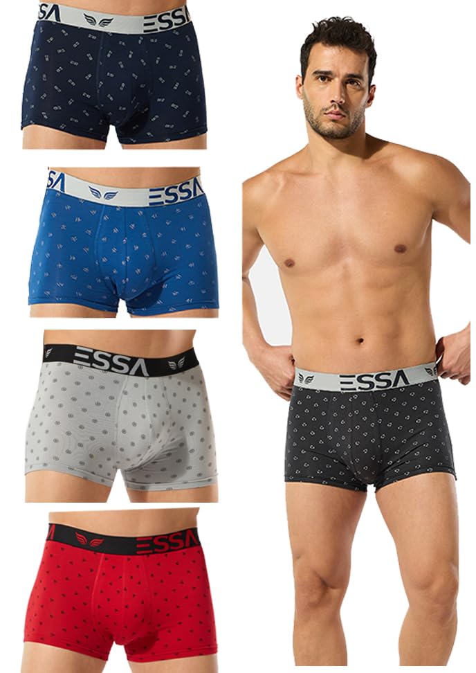 Men's Cotton Trunks (Pack of 5) | Comfortable & Breathable Underwear, Innerwear Stylish Design | Ideal for Everyday Wear