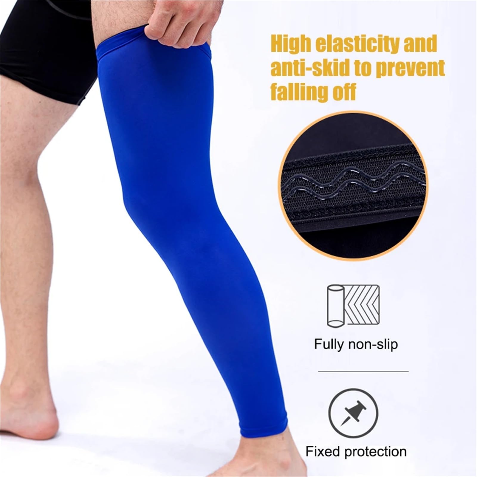 Rodillera Compresion 1 par de mangas compresión pierna longitud completa for deportes, rodilleras, protección, largas for hombres y mujeres, baloncesto, fútbol, ​​correr