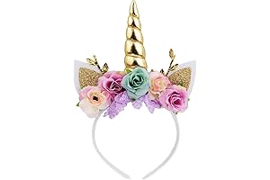 Exquisite Unicorn Headband and Glittering Tail Set