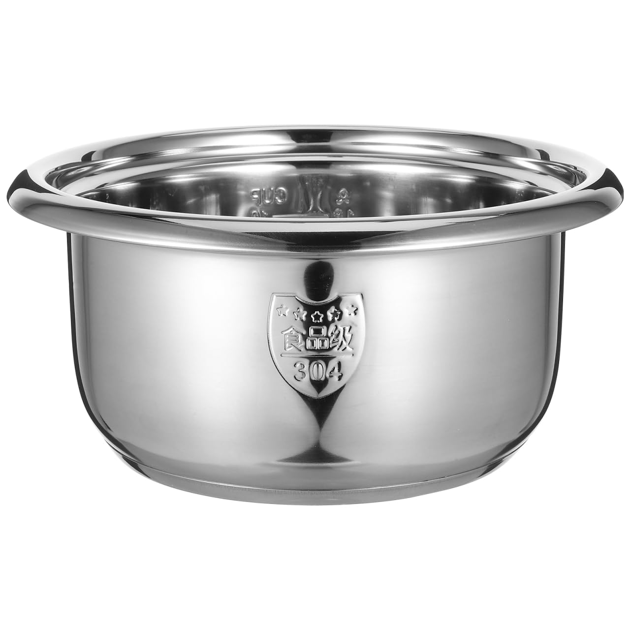 Amosfun 4L 0-Coating Rice Cooker Inner Pot Replacement, Stainless Steel Nonstick Interior Cooking Pot Liner Insert, Thickened Multi-Use Kitchen Accessories (26cm)