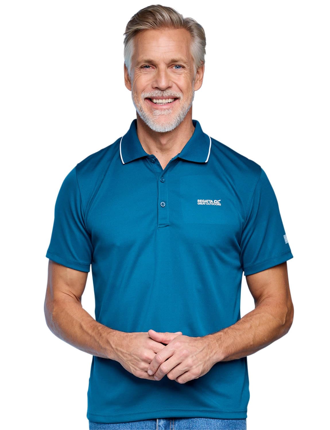 Regatta Men's Dark Blue 'Maverick V' Active Polo Shirt Large