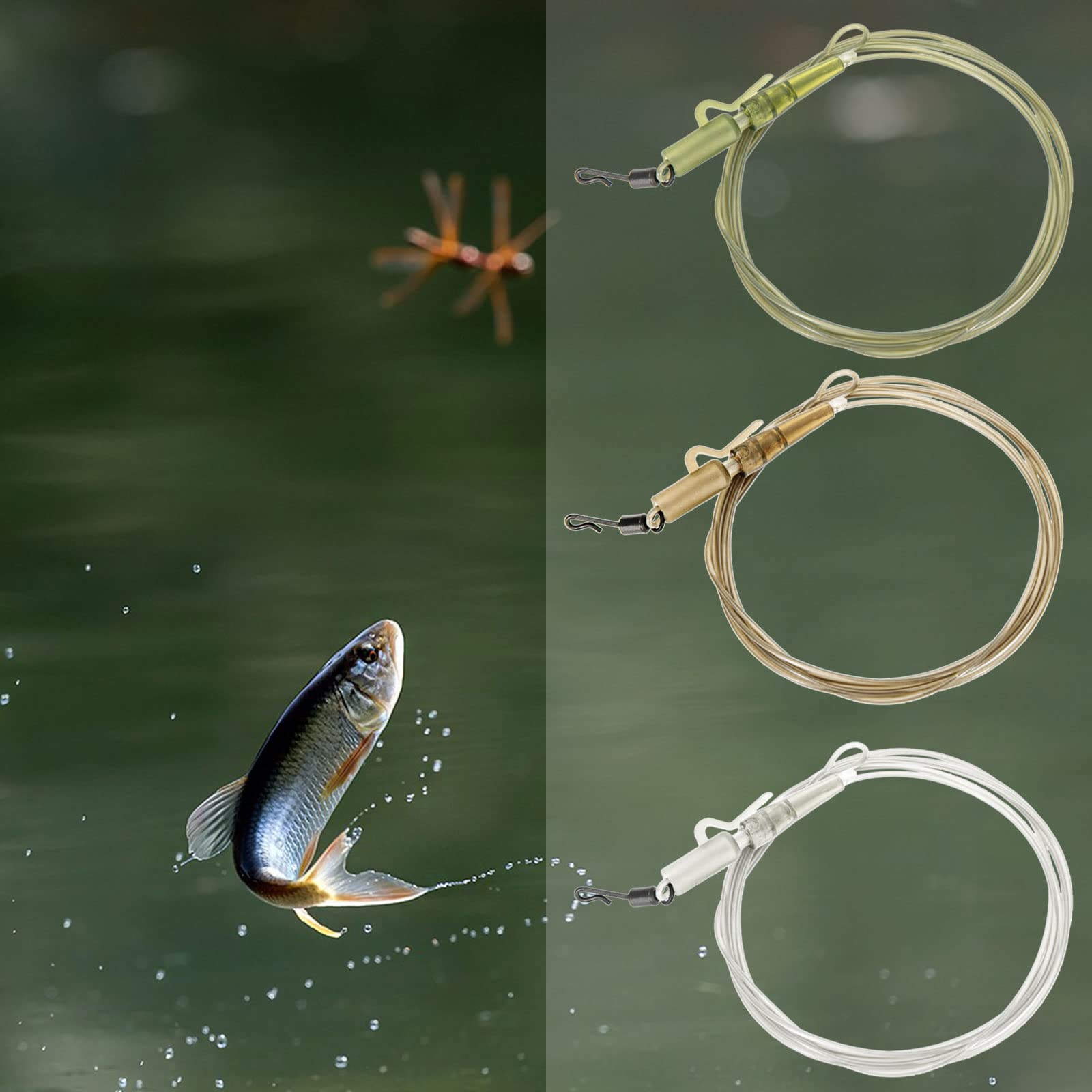 Fire Fluoro Fluorocarbon Fishing Leader, Clear, 30 Yards, 6lb, 4lb, 2lb Test, Superior Strength, Low Stretch, High Abrasion Resistance, Great for Small Jigs Baits (Clear, 30 Yards, 4, Pounds)