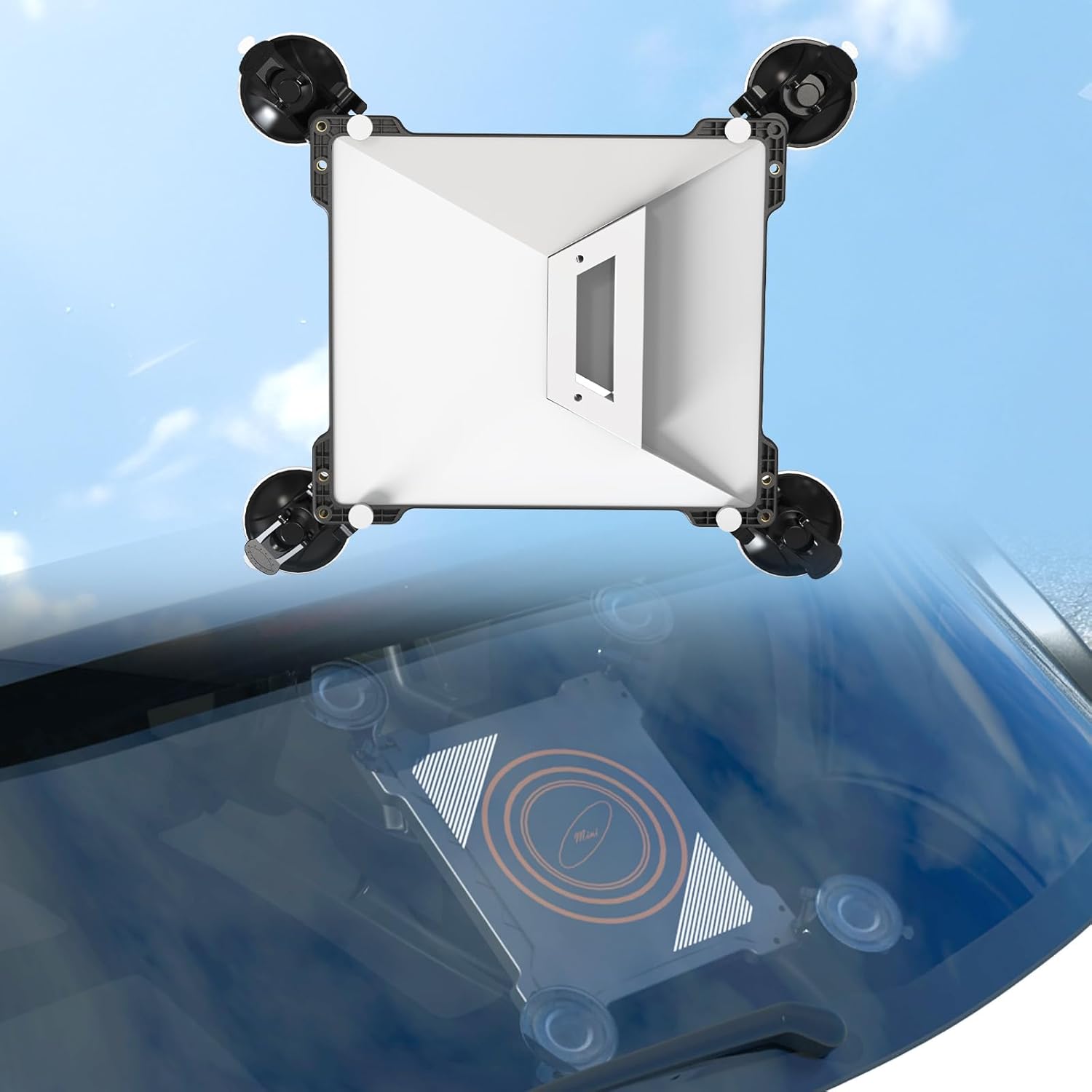 Starlink Mini Mount, 2-in-1, Protective Cove Case + Suction Cup, Car Mount Starlink Mini Accessories for Car Roof, Window Mount for Stable Satellite Signal in RVs, Boats, Truck, and Road Trips