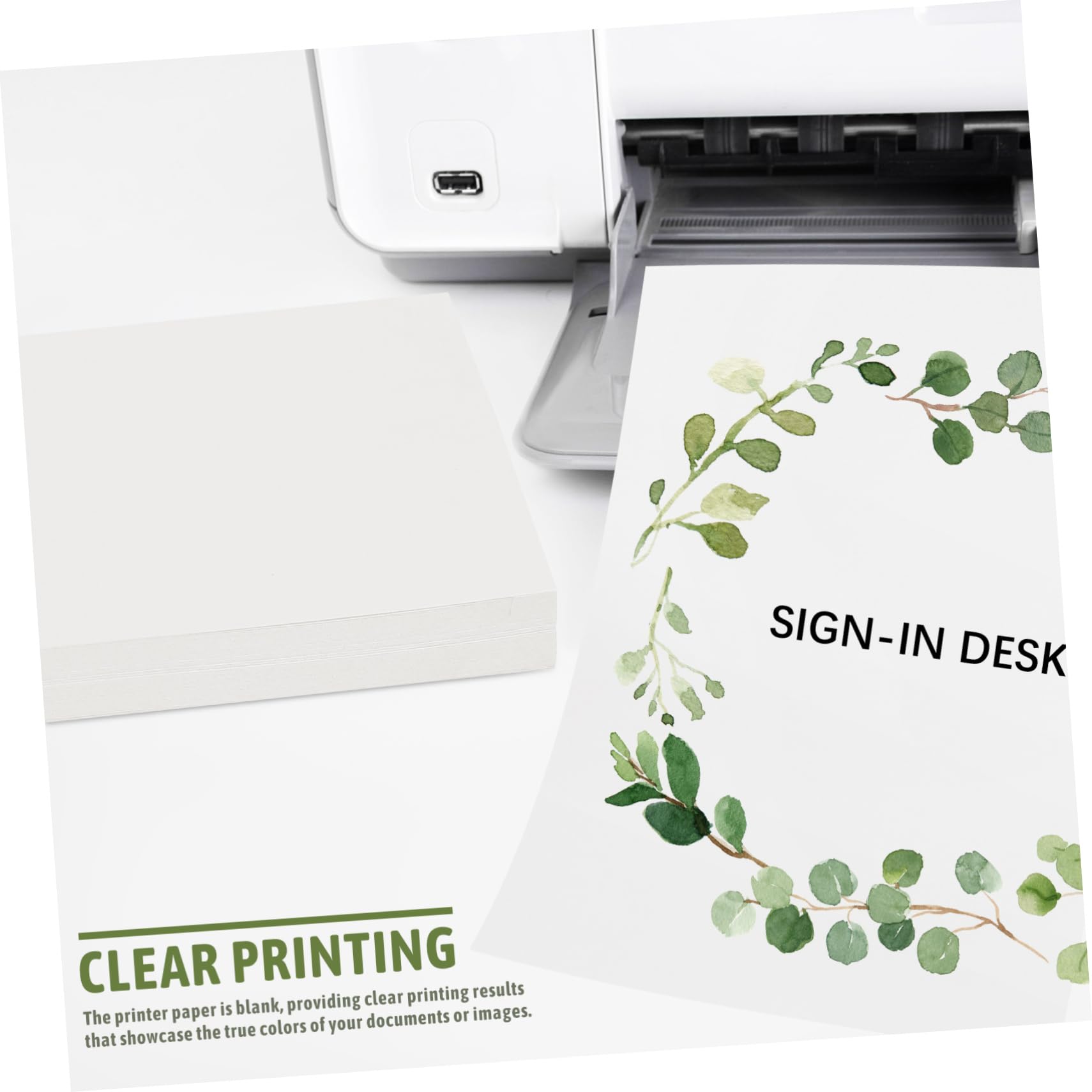 Papier pour Imprimante A4 100 Feuilles Beige en Pâte de Bois | Compatibilité Large, Format Multi-usage, Lot de 100 Feuilles pour Petit Bureau