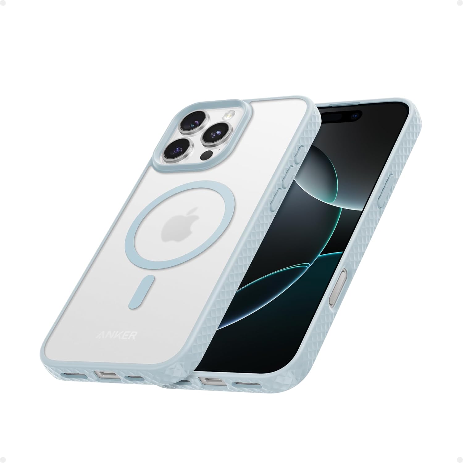 Anker MagGo Matte Magnetic Phone Case for iPhone 16 Pro Max,Ultra-Slim,Scratch-Resistant, and Durable Protective Cover, iPhone Case Compatible with MagSafe, Matte Case Only for iPhone 16 Pro Max(Blue) Anker MagGo Matte Magnetic Phone Case for iPhone 16 Pro Max,Ultra-Slim,Scratch-Resistant, and Durable Protective Cover, iPhone Case Compatible with MagSafe, Matte Case Only for iPhone 16 Pro Max(Blue)