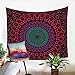 Sleepwish Boho Tapestry Curtains Red Bohemian Tapestry Wall Hanging Hippie Tapestries Mandala Tapestries Twin 85 x 55 inch