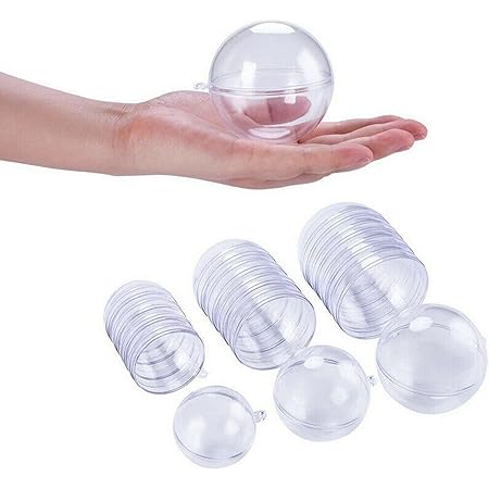 50 Stück Transparente Plastikkugeln 4,5cm - Befüllbare Kapseln Für Partydeko & Überraschungen