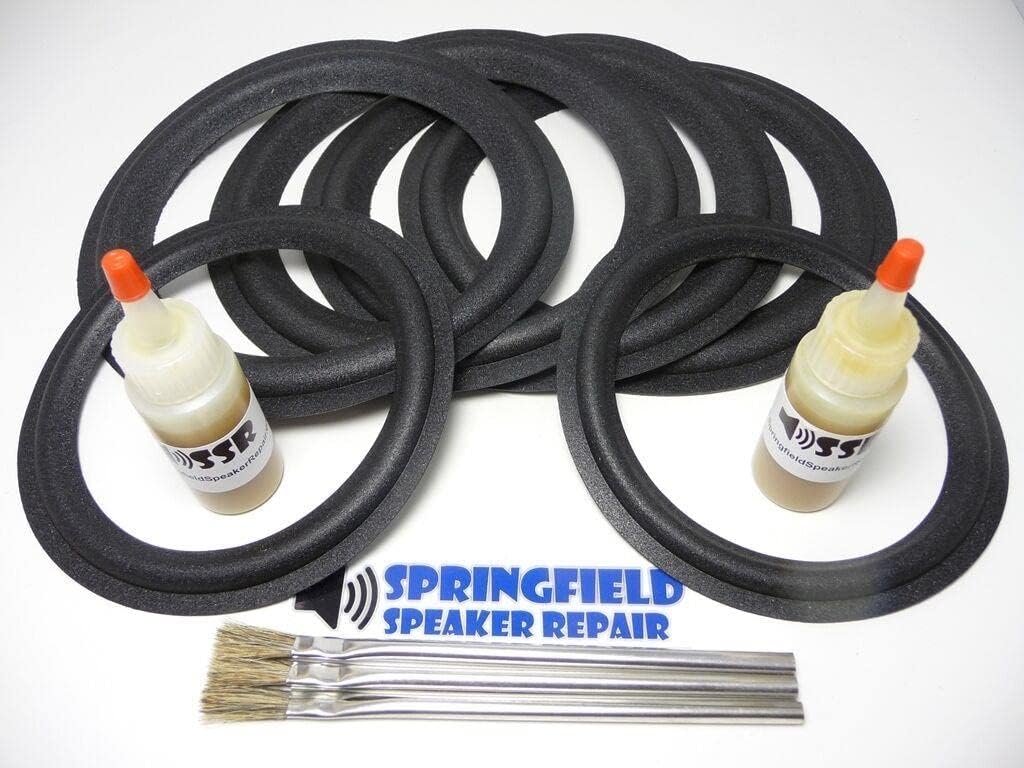 Springfield Speaker Complete 2 Cabinet Foam Surround Installation Kit - 8 Inch & 6 Inch - Compatible with Boston Acoustics A400