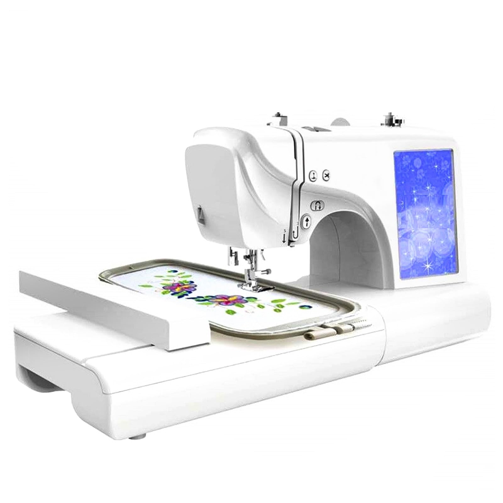 Macchina per Cucire E Ricamare Computerizzata, 398 Disegni, 132 Punti, 64 Colori, Porta USB, Area del Telaio 4" X 9,3", Touchscreen LCD da 7", Kit di Accessori Incluso