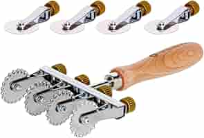 Rotella Tagliapasta In Ottone - Ø38mm Con Manico In Legno Per Pasta Fresca - Foto 4