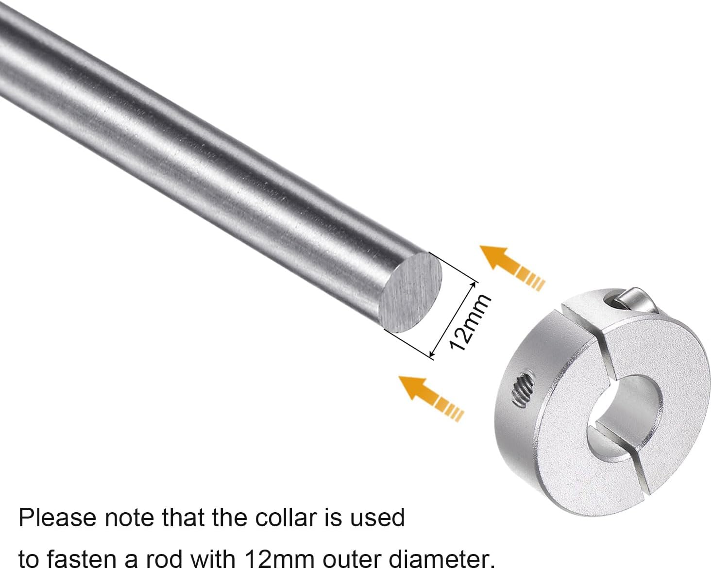 HARFINGTON 4pcs Double Split Shaft Collar for 12mm Shaft Set Screw Clamp-On Collars, 30mm OD, 10mm Width, for Stoppers, Position, Hold Timing Pulleys, Machine Tools, Industry, Anodization