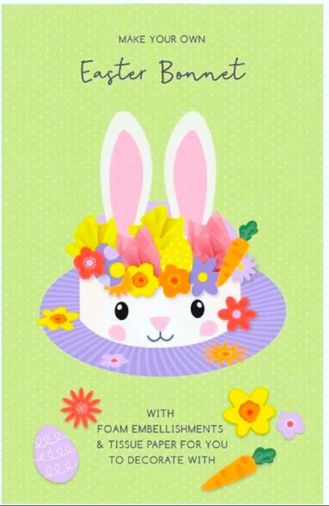 Paulstore As Shown In Picture Easter Bonnet Kit Make Your Own Easter Bonnet Hat Easter Craft Supplies