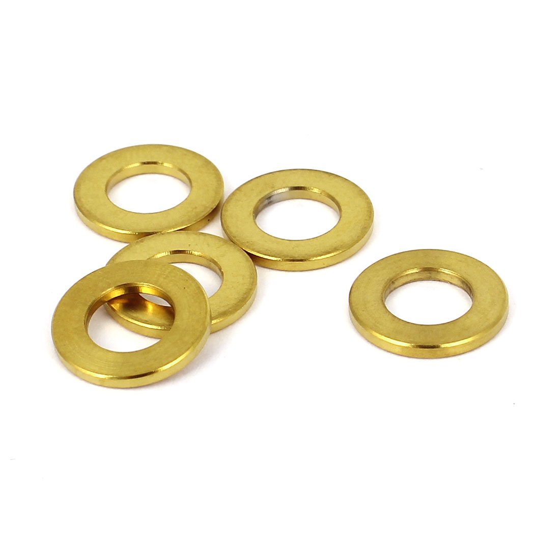 Uxcell Gold Sourcingmap 5 Pcs M6 Tone Titanium Ti Metric Plain Flat Washer For Bolt Screw