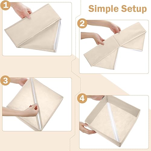 Miniatura 5 de Juego de 24 divisores organizadores de ropa de guardería, cajón, contenedores plegables de tela para otoño, Navidad, armario, caja de