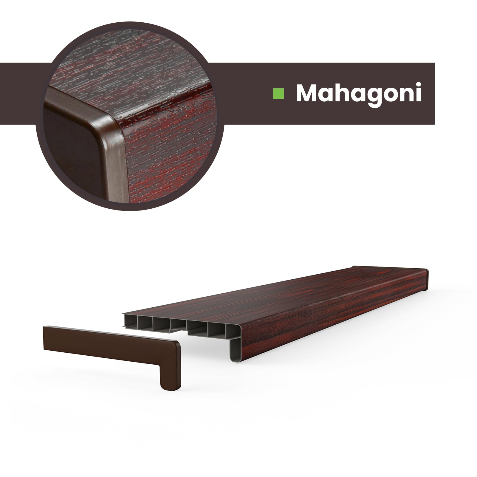 Davanzale In PVC Rovere Scandinavo 20x140cm - Per Finestre Interni, Facile Da Pulire E Installare - Foto 12