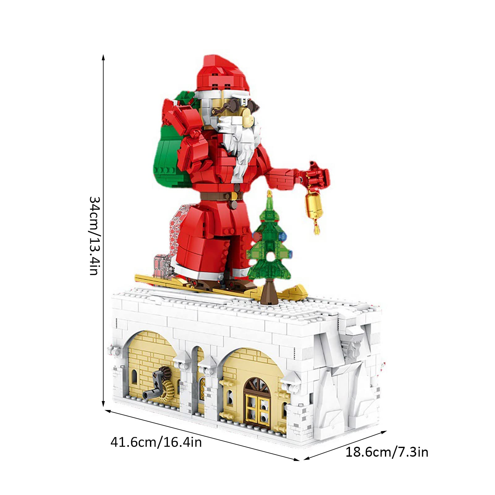 Kit di Mattoncini da Costruzione per Babbo Natale, Set Educativo