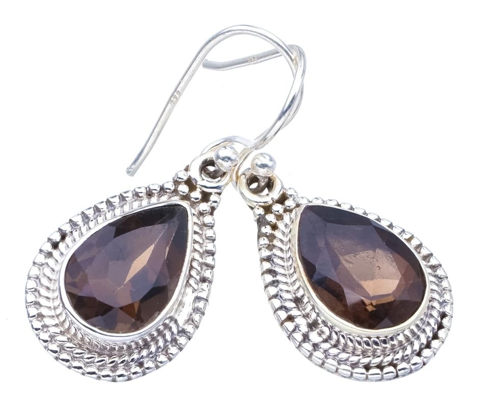 Pendientes de cuarzo ahumado natural StarGems ideales para realzar tus looks diarios de oficina