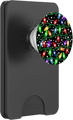 Miniatura 7 de Patrón de luces de Navidad colorido decoración PopSockets intercambiables PopGrip