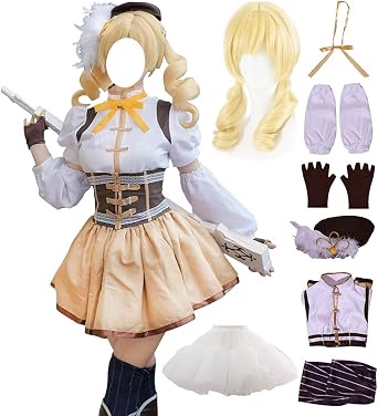 Women Costume Cosplay Dress Uniform Outfit With Wig