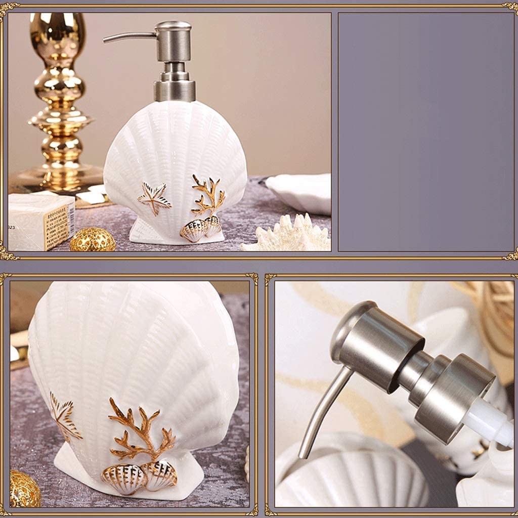 Badzubehör Set Badezimmer Set Bad-Accessoires-Set Seifenspender Aus Keramik, Badezimmer-Set, Lotionsflasche, Zahnbürstenhalter, Seifenschale Badezimmer Zubehör Set Badezimmerzubehör-Set ( Color : C )