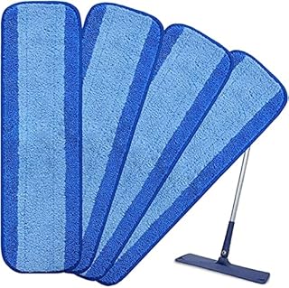 ANBOO 4 Pack Microfiber Cleaning Pads Compatible with Bona Spray Mop, Mop Heads Replacement Refills, Machine Washable & Reusable Mop Refills Cleaning Pads