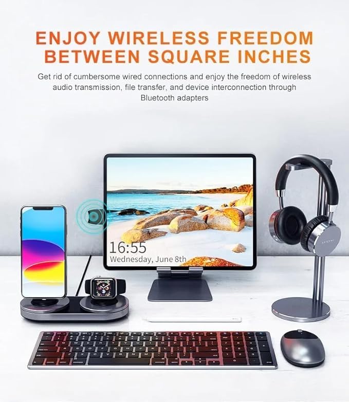 Adaptador Bluetooth 5.3 USB para PC miniatura 6