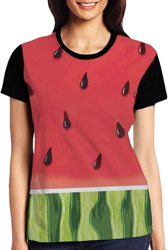 Amazon Co Jp レディース Tシャツ 半袖 スイカ Tシャツ レディース 夏 ファション おしゃれ 可愛い 通勤 通学 ファッション
