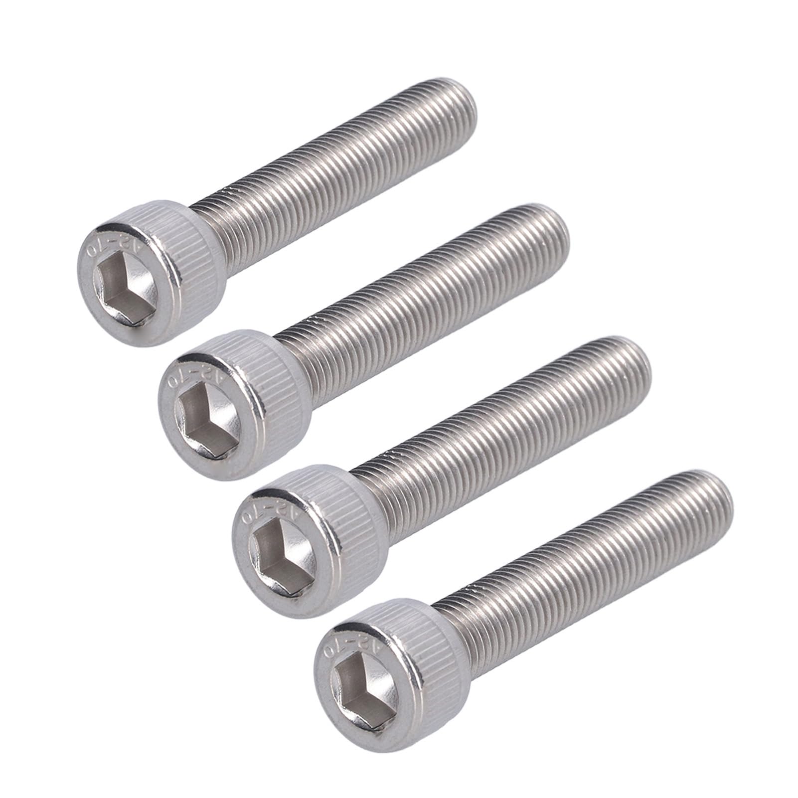 M10X1 25 Schraube M10 1,25 4 Pezzi Bullone Esagonale con Esagono Incassato Vite in Acciaio Inossidabile A2 1,25 Mm Fissaggio a Passo Fine Hardware (M10*55)