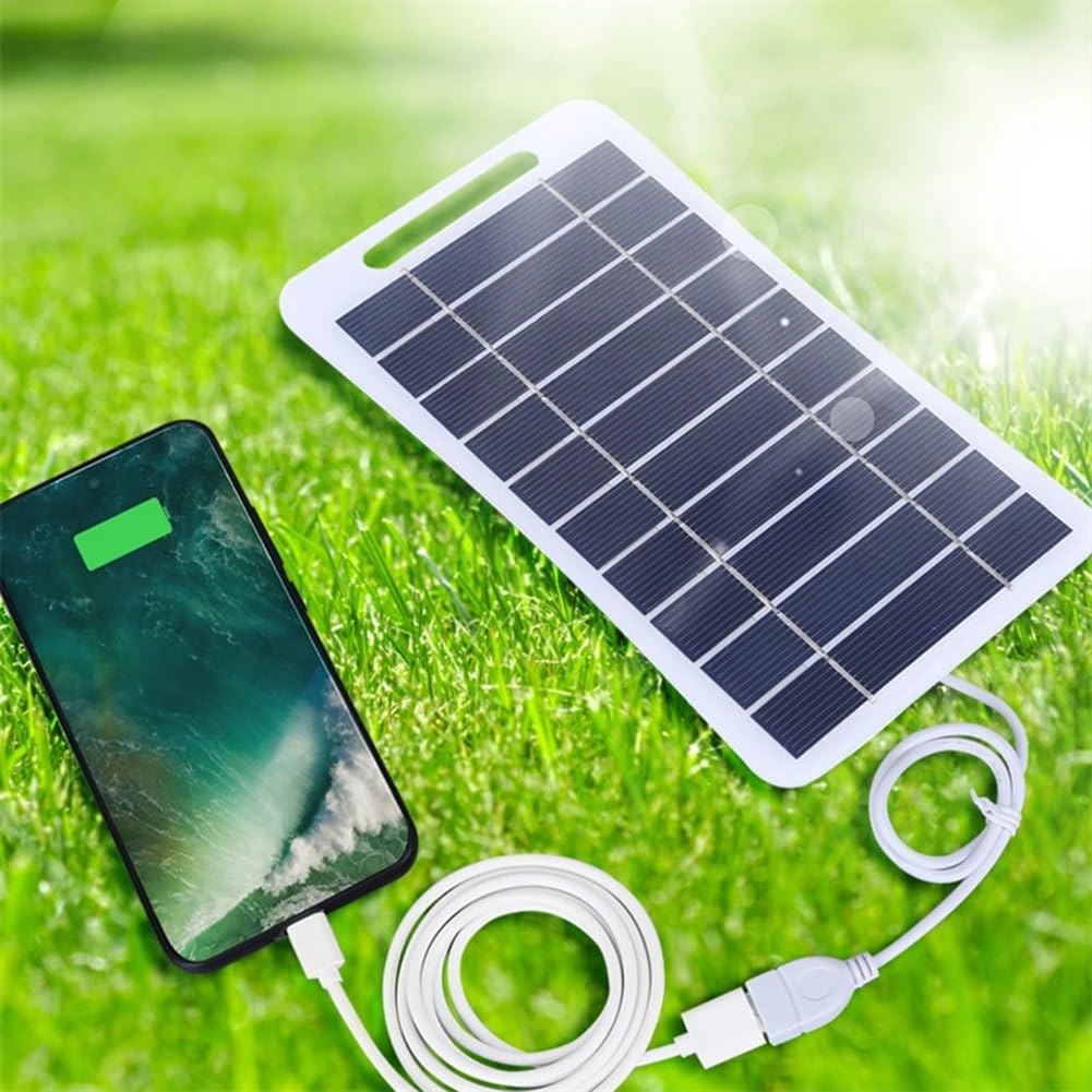 Pannello solare portatile impermeabile da 2 W 5 V per telefono cellulare, campeggio, escursionismo, ricarica, alta efficienza di conversione, pannello solare per campeggio ed escursionismo