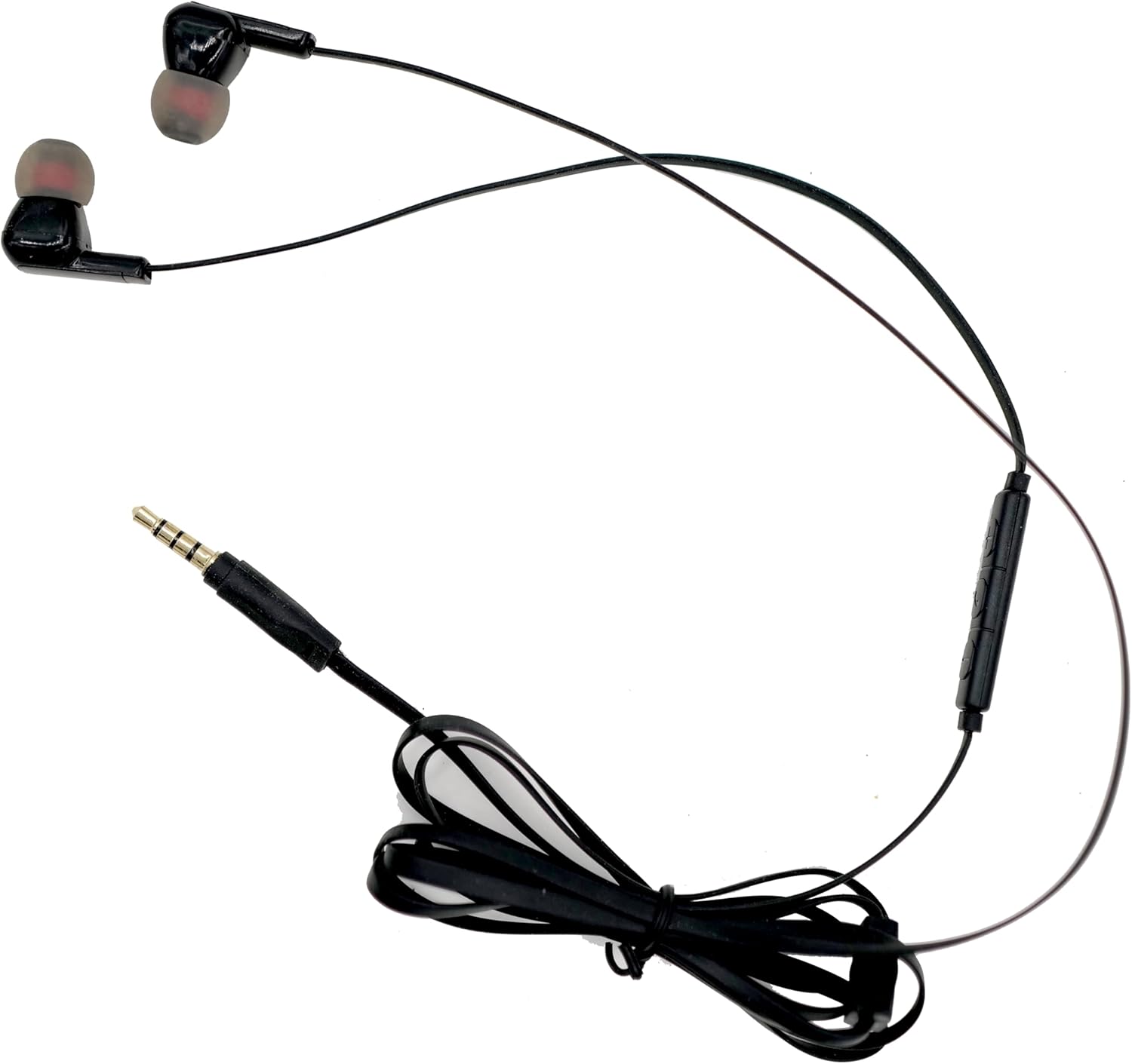 SmithOutlet Bulk Earbuds 50-Pack with Microphone for Classrooms, Schools - 3.5 MM Jack - Inline Volume Control - SG-EB3-50 Black - Individually Packaged