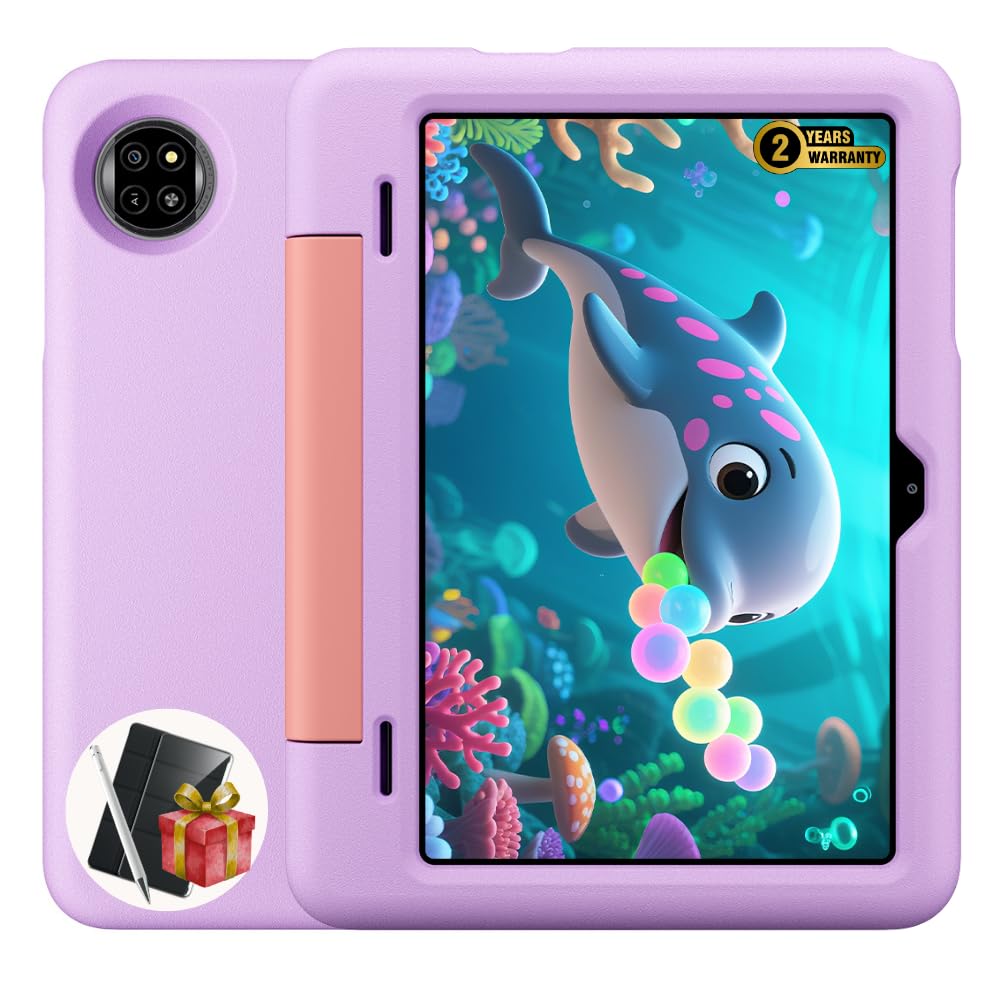 Blackview Tab 20 Kids | Tablet Bambini 10,1" HD+ IPS | Android 15 | 12GB RAM + 64GB (fino a 2TB) | 8MP + 5MP | 6600mAh | Dual Speaker | GPS | Bluetooth | Wi-Fi | Garanzia di 2 anni | Viola Unicorno