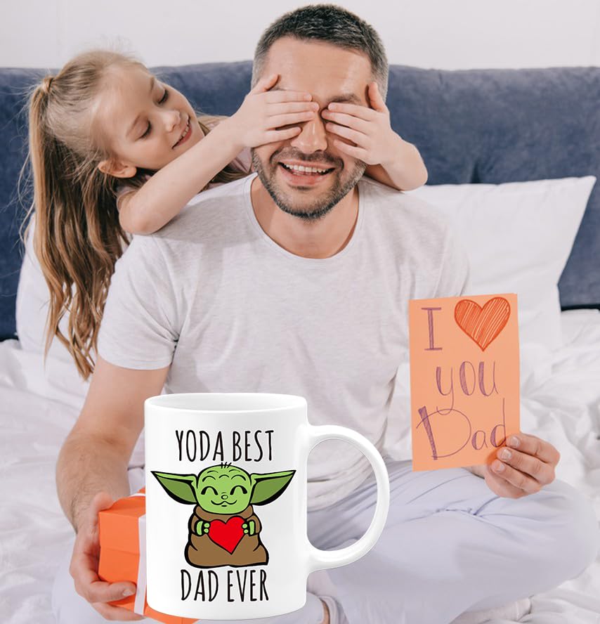 Taza de cerámica Baby Yoda Best Dad Ever 11 oz miniatura 6