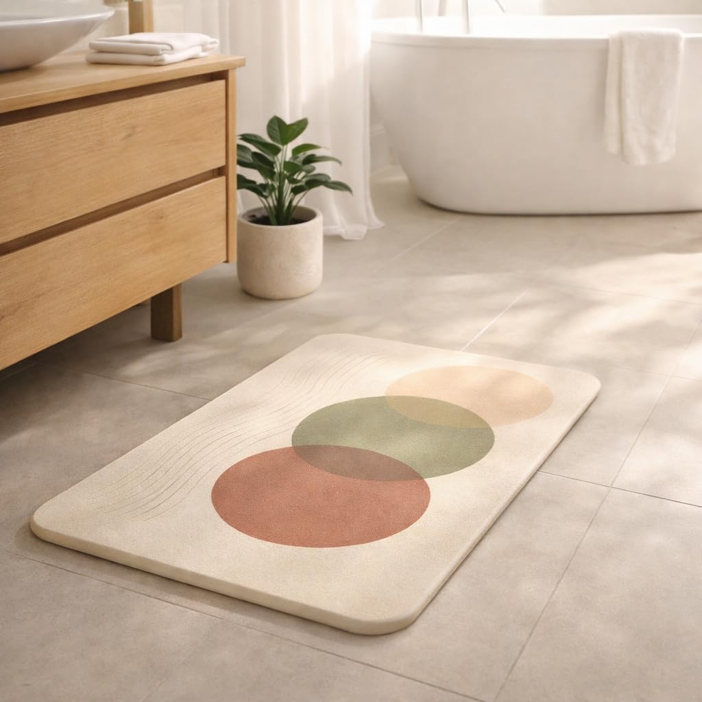 PIPISS HOME Alfombra diatomita baño 60x40 cm – Piedra Mineral Natural – Secado instantáneo e higiene Diaria – para Salida de Ducha y bañera — view 4