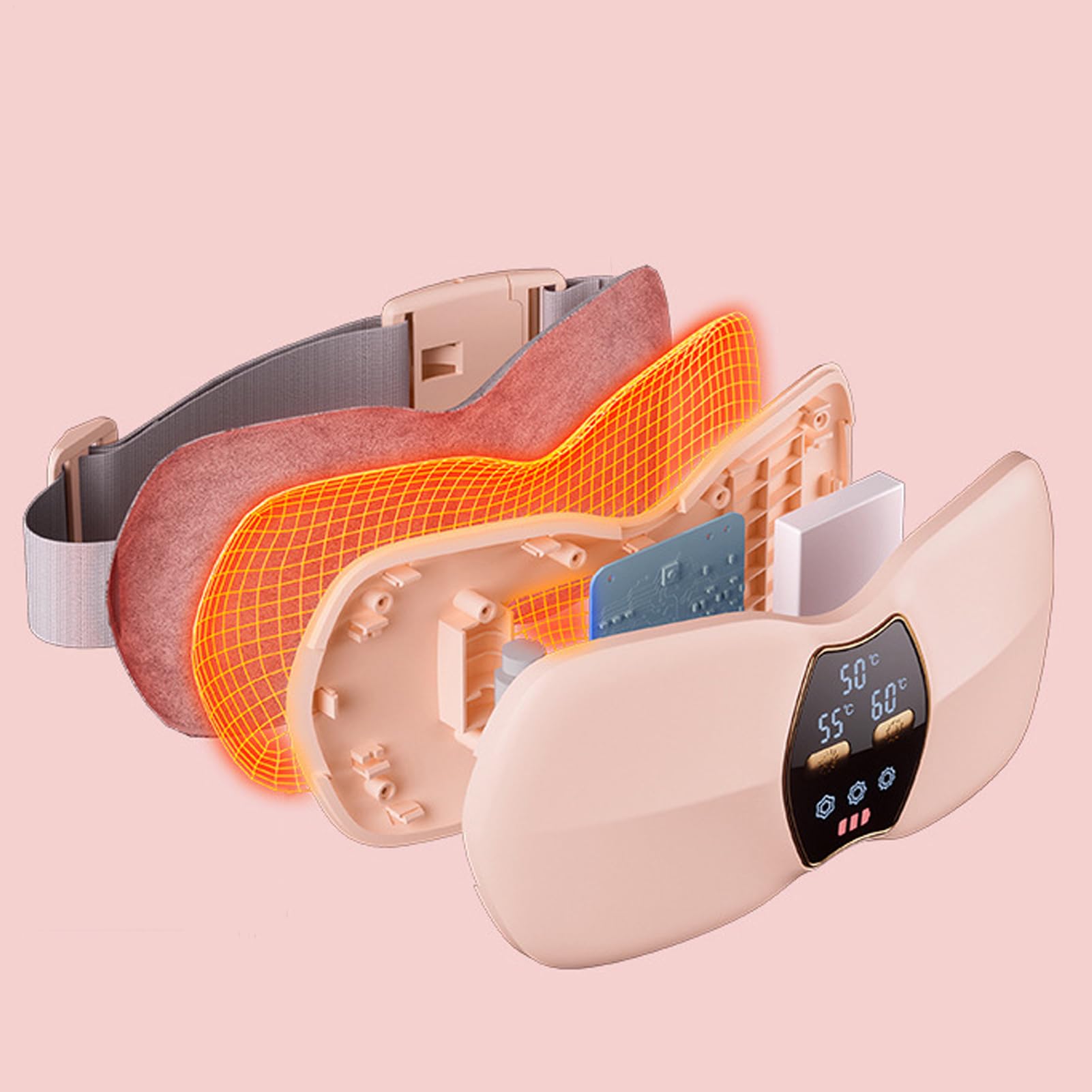 Cuscino riscaldante periodico – 3 livelli di calore caldo cintura portatile, cuscinetto riscaldante | per vita, stomaco, ventre, addome, corpo, autunno inverno, donne, relax, lavoro, casa, ufficio