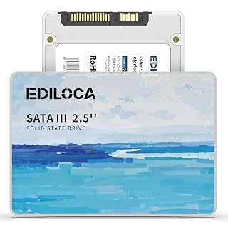 Ediloca 2TB SSD Internal Solid State Drive, 2.5" SATA III 6Gb/s, Up to 500MB/s Read Speed, 3D NAND Flash, Shock Drop-Proof for PC/Laptop/Desktop/NAS, Compatible with Windows/Mac/Linux (ES580E) - Amazon product rated Grade A