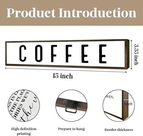 Miniatura 2 de Decoración de letrero de cafetería, barra de café, letrero de café, humor de café, decoración de cocina del hogar, mini letreros, decoración para