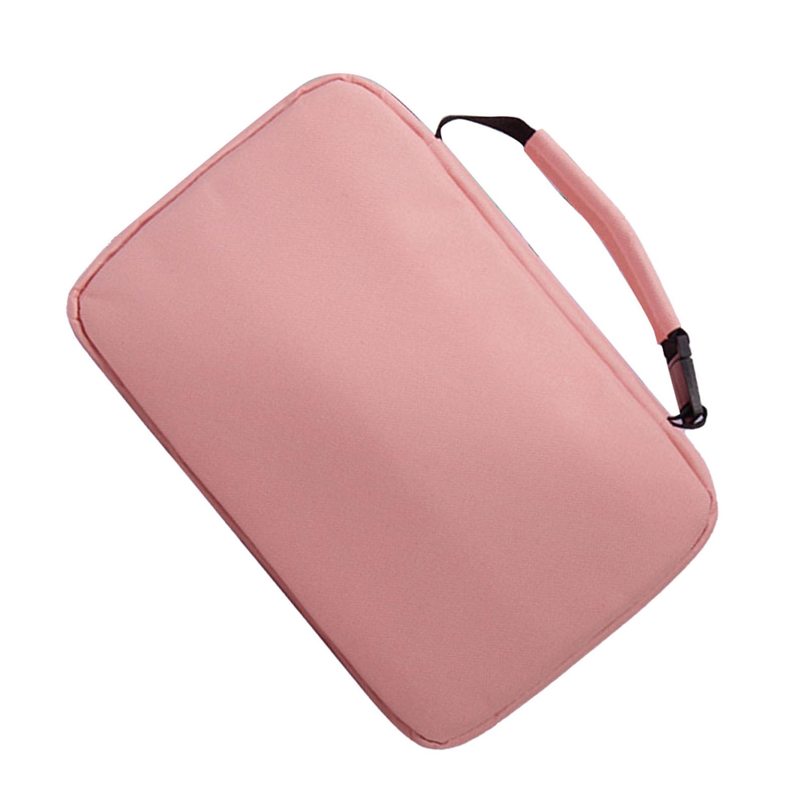 Ejoyous Beauty Case da Viaggio Borsa da Trucco in Tessuto Oxford da Appendere 24 X 16 X 9 Cm Organizzatore Pieghevole con Separazione Asciutto e Bagnato in 3 Sezioni per Donne Uomini Viaggi in (PINK)