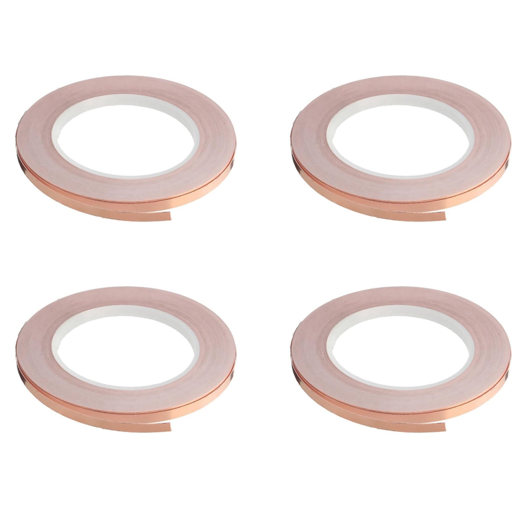 Jnchdghwa As Shown 4X Single-Sided Adhesive Copper Foil Tape Self-Adhesive Shielding Tape Anti-Interference Tape For Guitar (5Mmx20m)