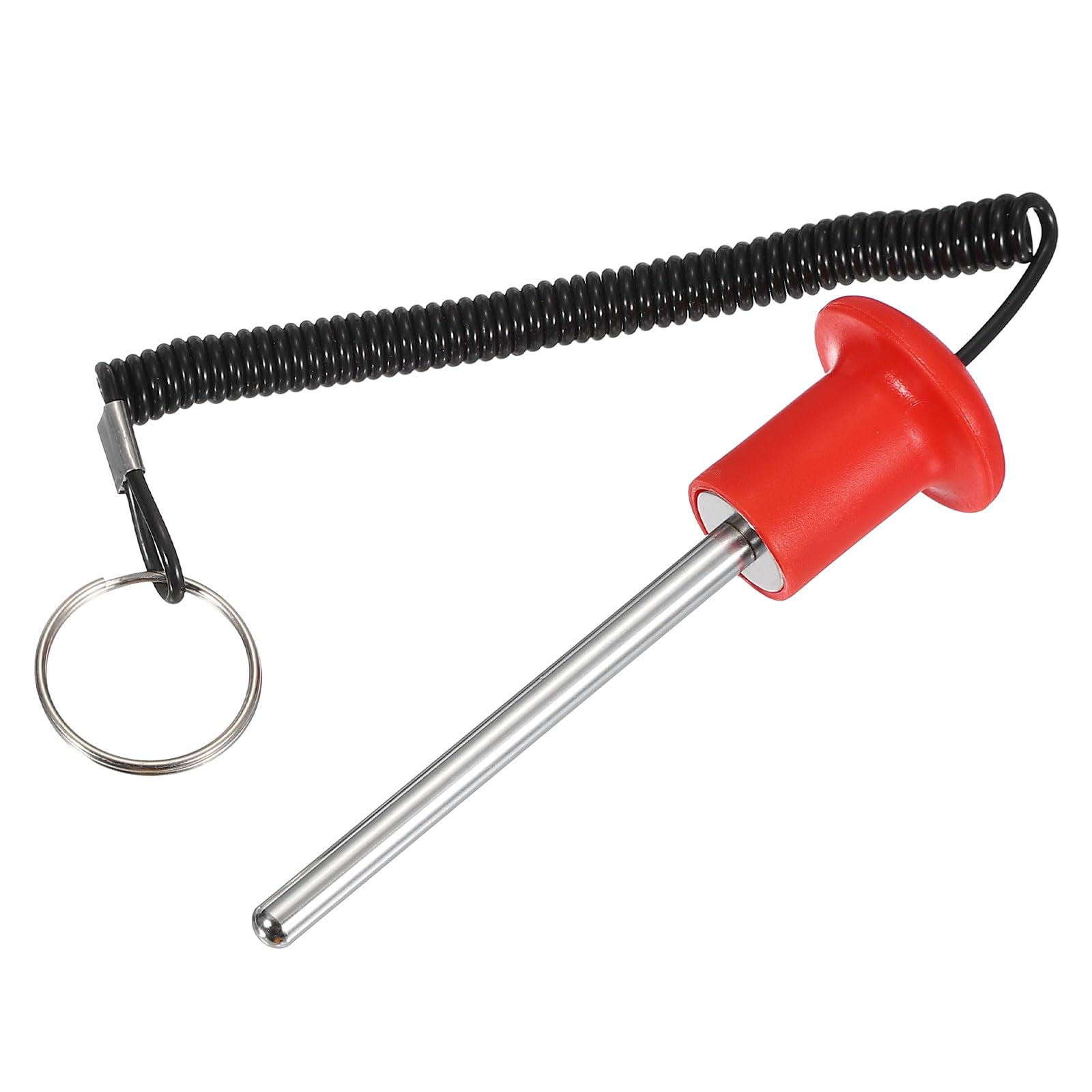 YELARXI Gym Pin, Weight Stack Pin Strength Training Lifting Equipment Replacement with Pull Rope 0.3 x 3.9 Inch & Red -Fitting for (Home/Gym/Club/Machine Insert Accessories)