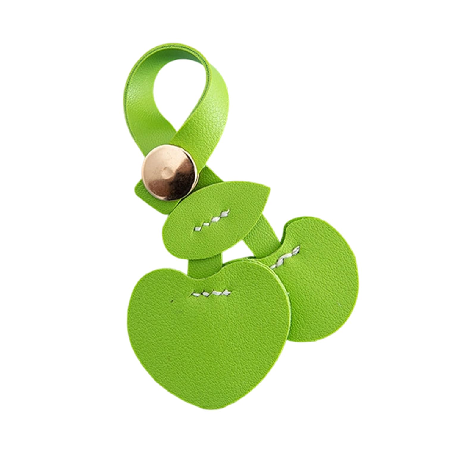 Maxtonser Lightweight Fruit Keyring Heart Shaped Bag Decoration Fashionable PU Leather Ornament for Daily Use and Stylish Look