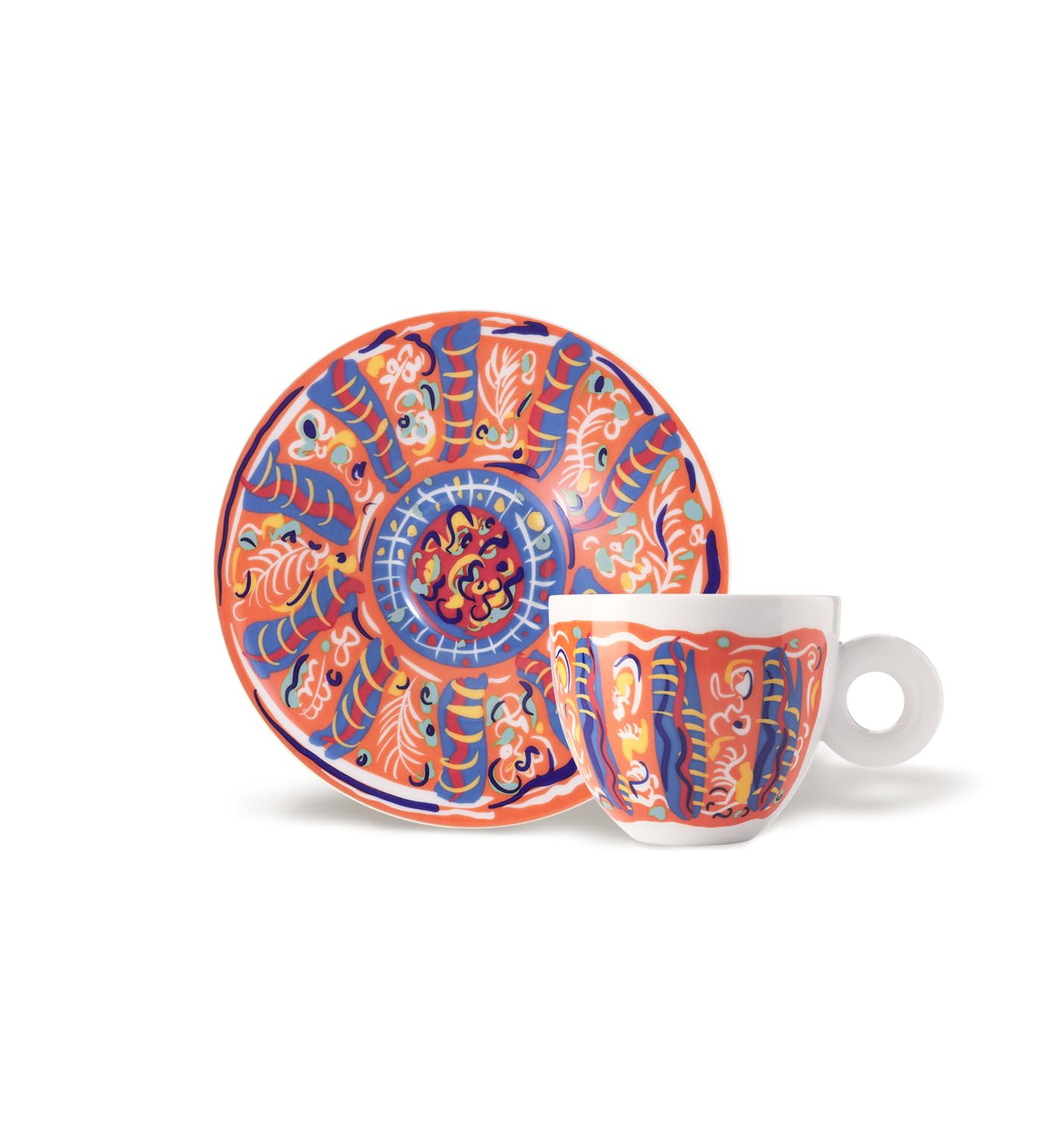 illy Art Collection Sol Calero | 25367 Un juego de 4 tazas de capuchino, numeradas y firmadas por el artista