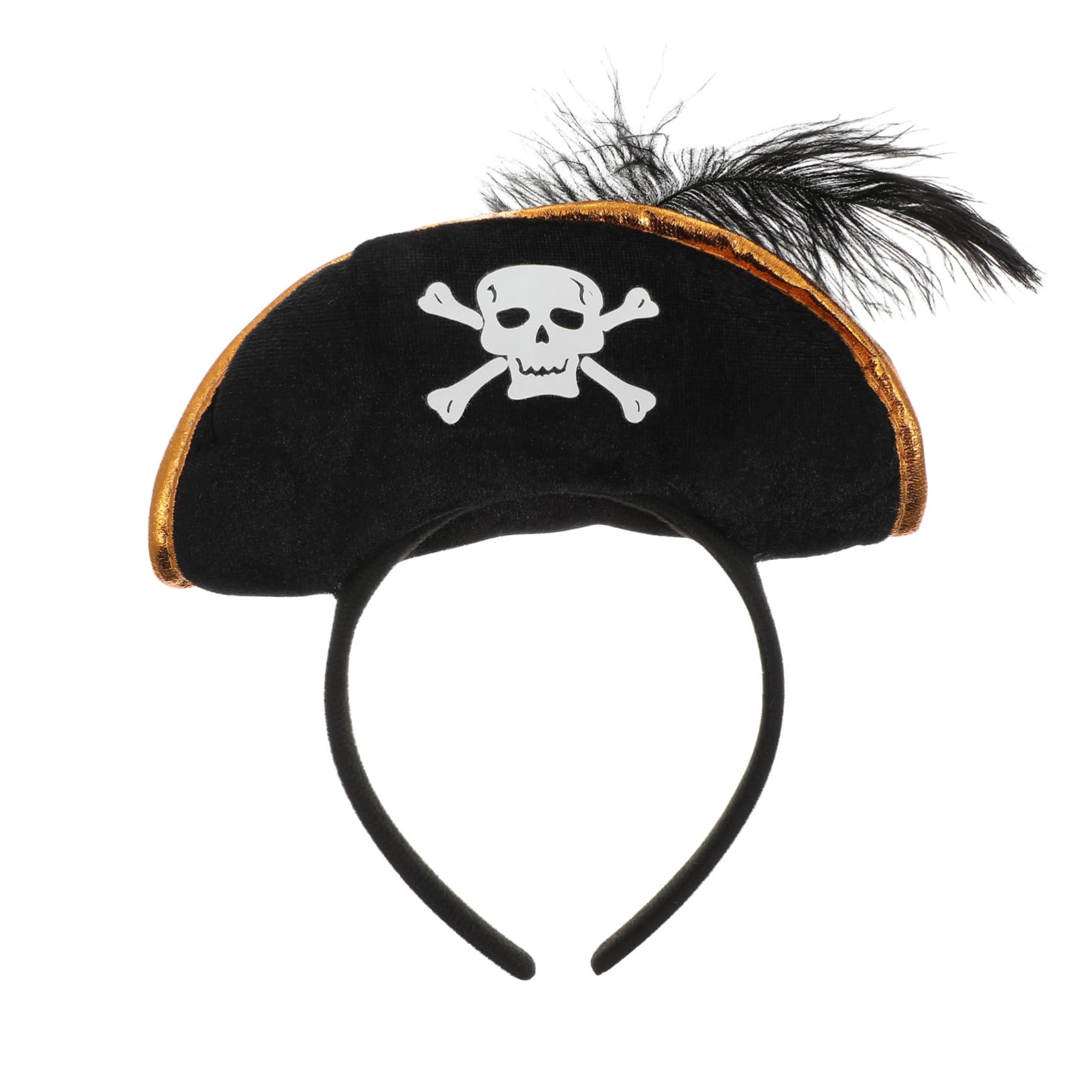 Gatuida Halloween Pirate Headband Hair, Pirate Headband with Skull Design, Unique Hats Costume Accessories for Adults Cosplay, Halloween Party, Dress Up, Role Play, and Themed Event
