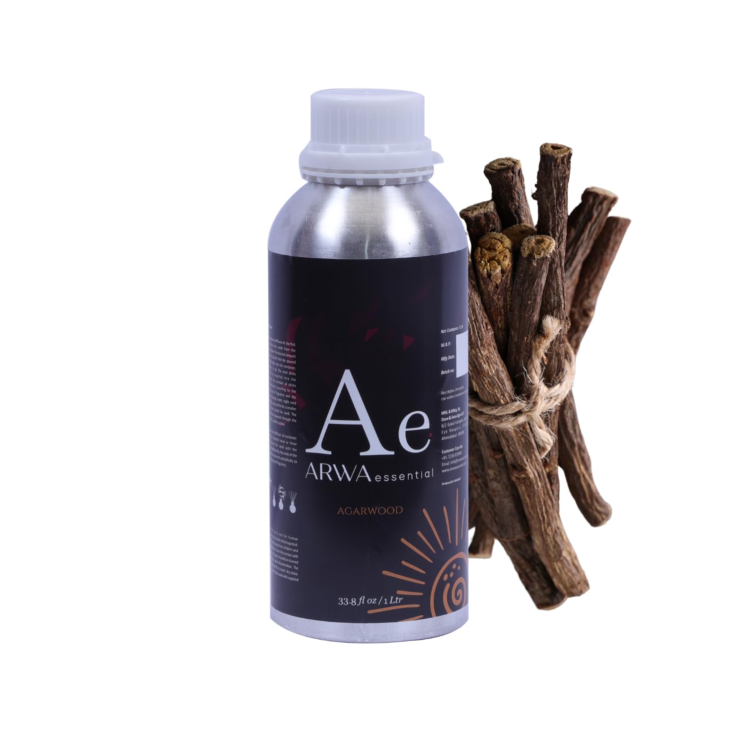 ARWA essential Agar-Wood (Oud) Oil 1L | Organic, Natural Aromatherapy Oil for Diffuser, Humidifier Oil, Diffuser Oil, Pure Essential Oil Blends for Hotel/Office/Home Fragrance, Soap/Candle Making Oil (B0CPLV5KXT) Amazon Price History, Amazon Price Tracker