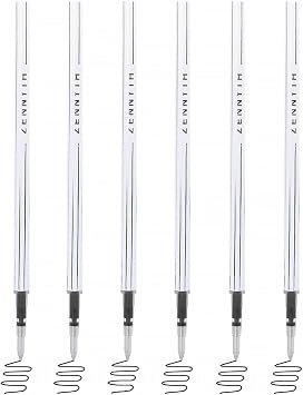 6 Pieces 0.7mm Gel Ink Pen Refills Replaceable Black Ink Pen Refills
