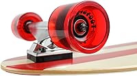 Vista 5 de Paradise Longboard Kicktail Complete Cruiser - Monopatín con rayas rojas, 9 x 44 pulgadas