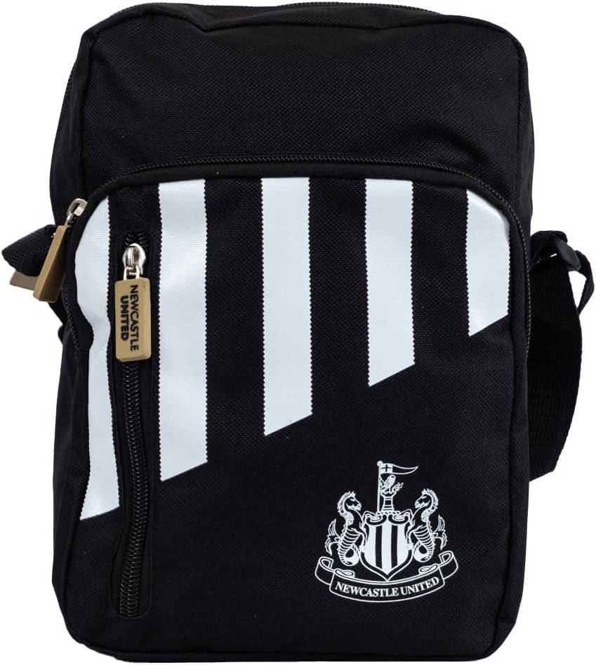 Hy-Pro Unisex's Newcastle Side Bag-Stripe, Black and White, One Size, Black and White, One Size
