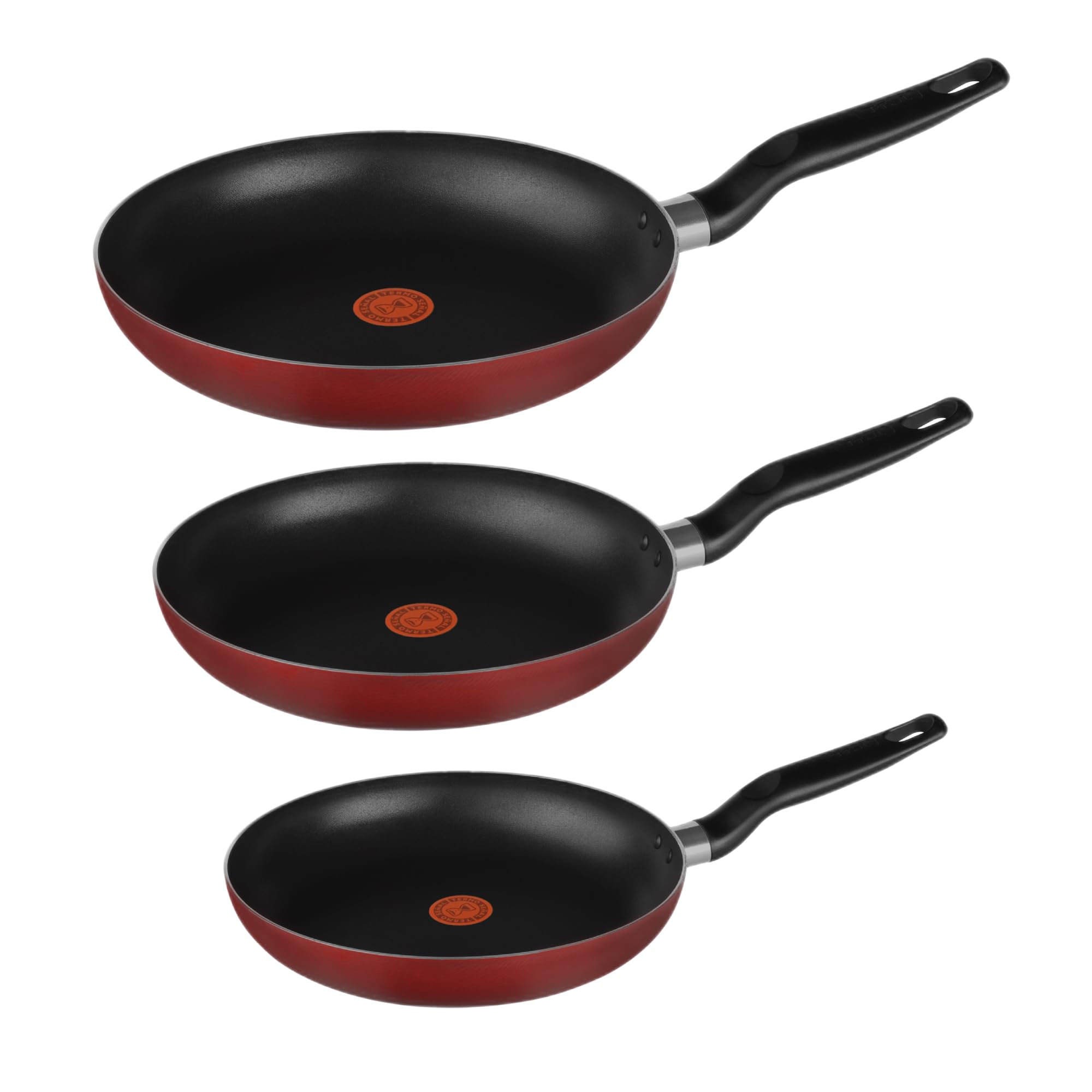 T-Fal Set de Sartenes Easy Cook (20 cm — 24 cm y 26 cm) con antiadherente Easy Plus