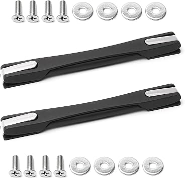 MroMax 2Pcs Luggage Handle 9.06" x 0.98" L x W Plastic Pull Handle Grip Replacement 230mm x 25mm for Luggage Suitcase Box Black Tone