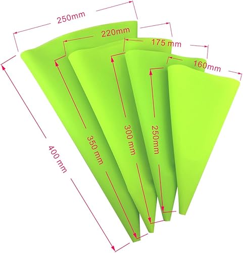 Miniatura 2 de Joyeee 4 bolsas de pastelería reutilizables, bolsas de silicona para pastelería para decoración de pasteles, suministros de hornear para galletas,