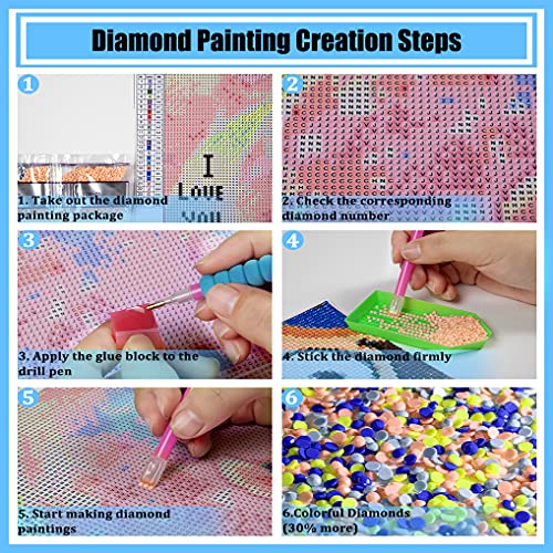 Eniref 5D Diamond Painting Kits For Adults Kids,Diamond Painting Stitch Full Drill Gem Paint With Diamonds,Diamond Dots Arts Craft For Home Wall Decor 13.7X13.7Inch #TOP5